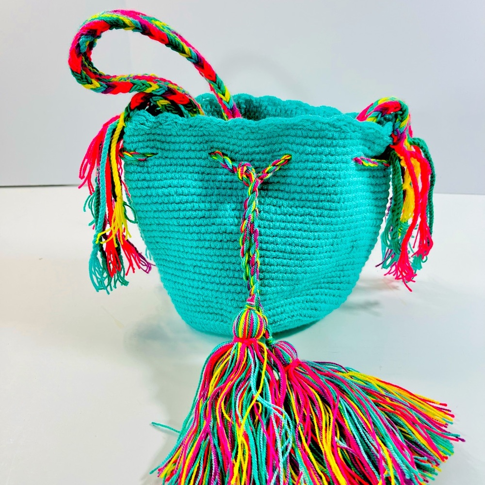 Handmade Wayuu Mochila Crossbody Bag For Girl
